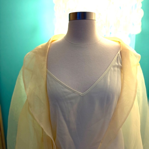 BAUM UND PFERDGARTEN Dance Milou Tulle Wrap Organza Blouse In Custard Yellow 34 - Picture 5 of 6